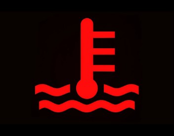 Coolant temperature warning light